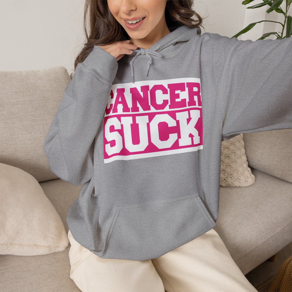 Cancer Suck Hoodie — Bold Pink Breast Cancer Awareness Sweatshirt