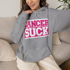 Cancer Suck Hoodie — Bold Pink Breast Cancer Awareness Sweatshirt
