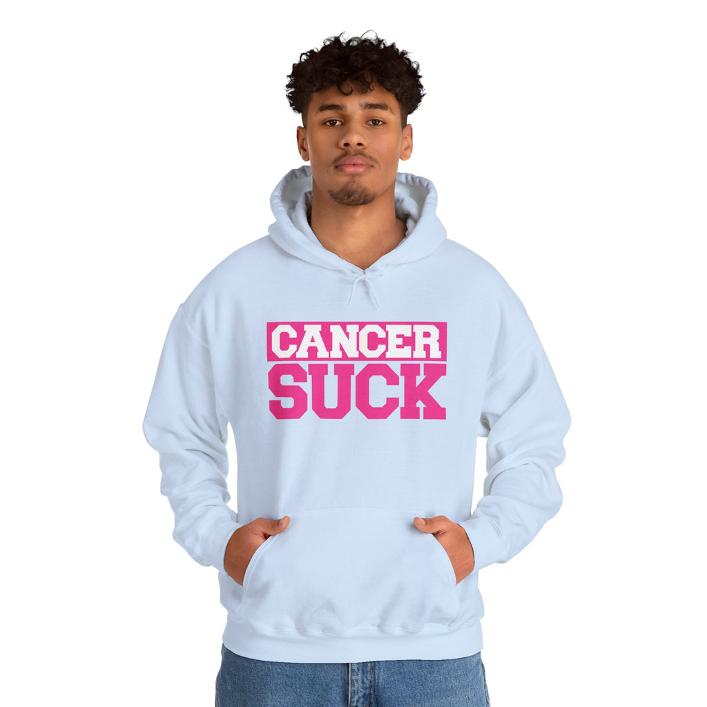 Cancer Suck Hoodie — Bold Pink Cancer Awareness Pullover