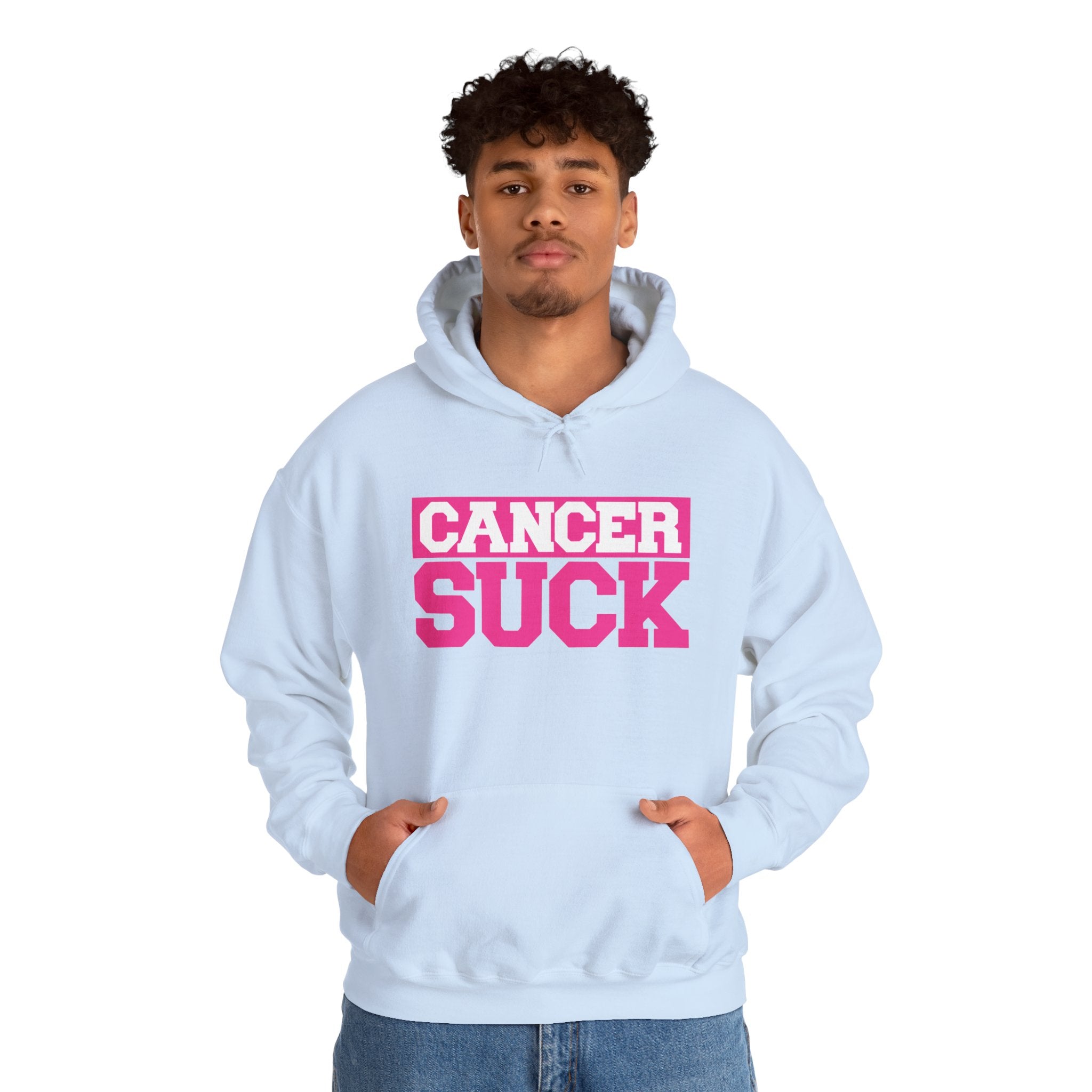 Cancer Suck Hoodie — Bold Pink Cancer Awareness Pullover