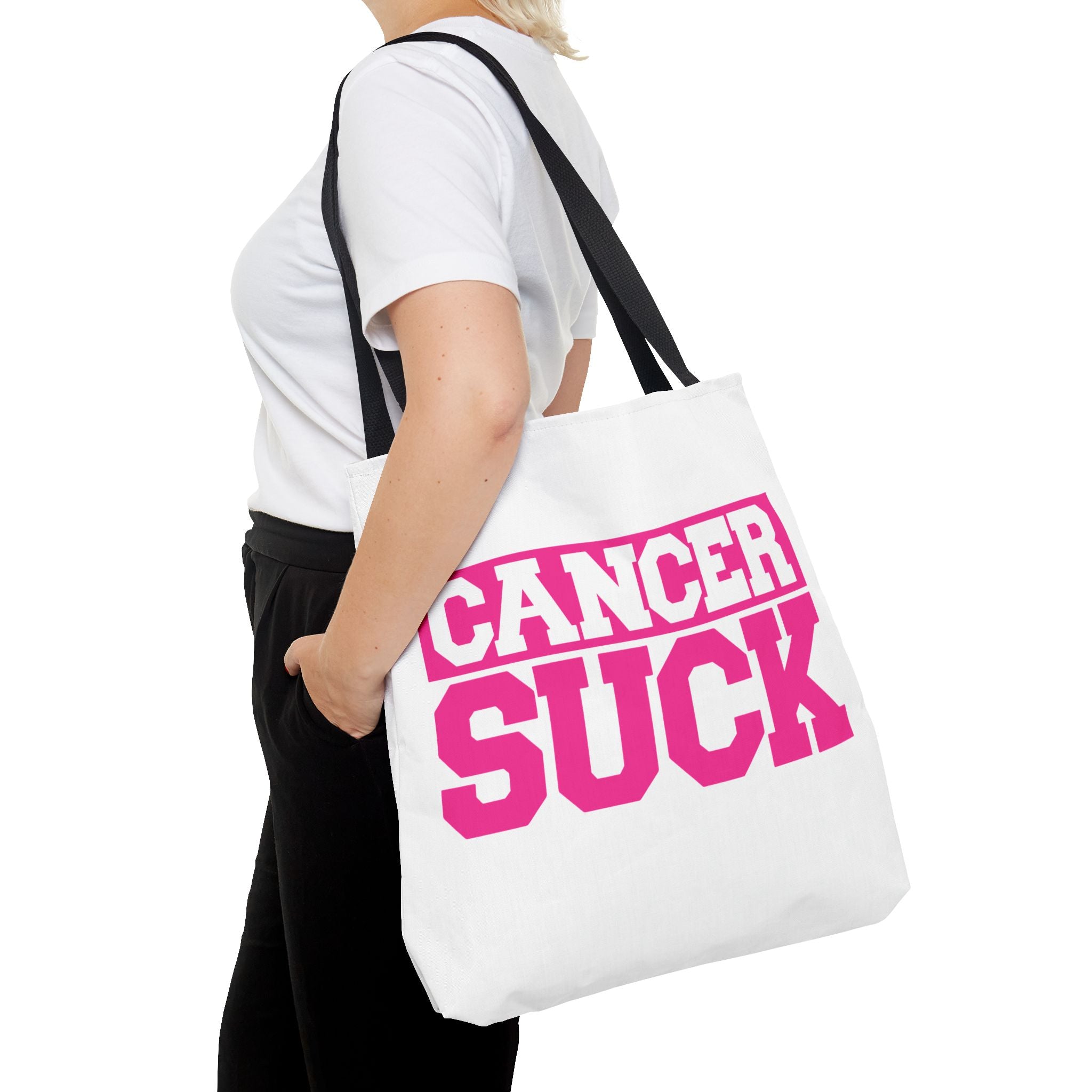 Cancer Suck Pink Awareness Tote Bag