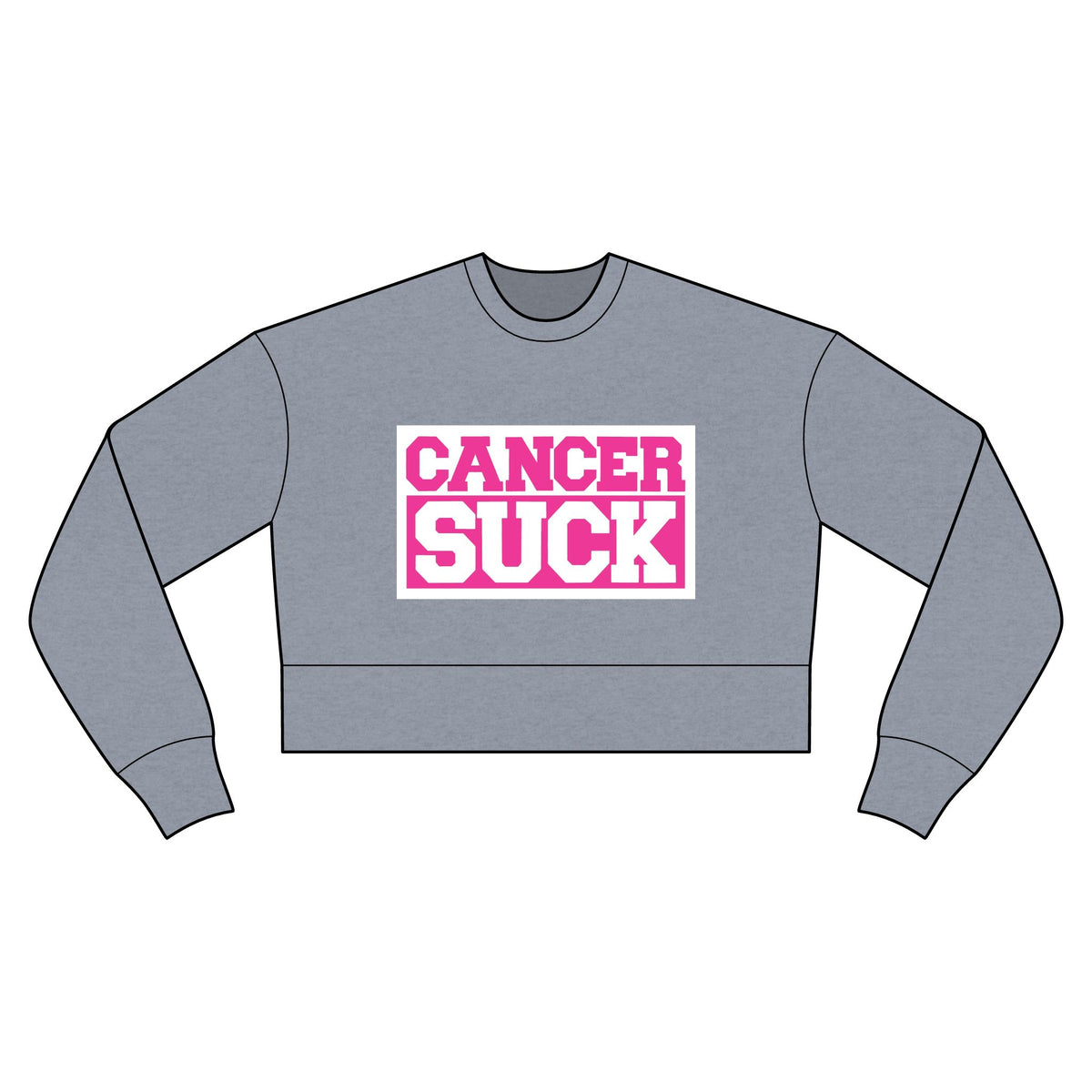 Cancer Suck Sweatshirt — Women's Pink Awareness Crewneck