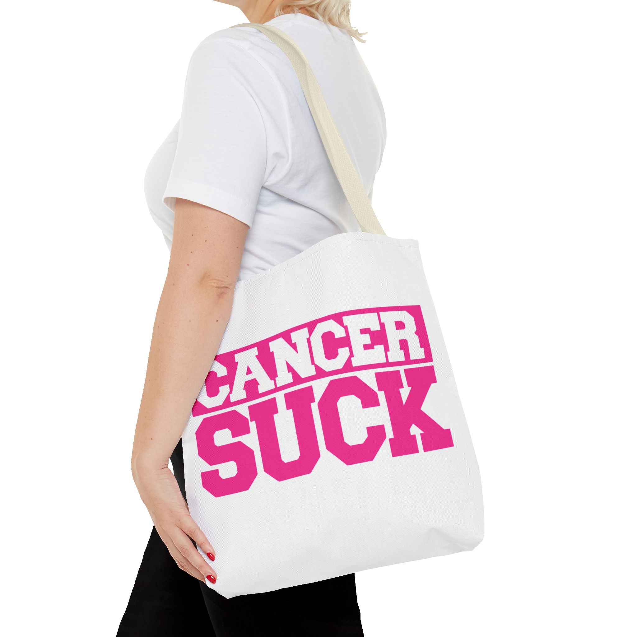 Cancer Suck Pink Awareness Tote Bag