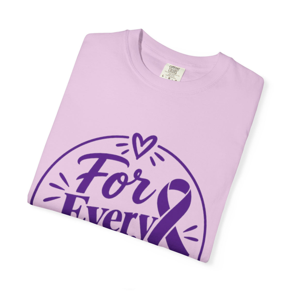 For Every Fighter T-Shirt — Cancer Awareness Purple Ribbon Support Tee