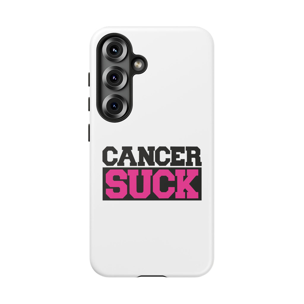 Phone Case — "Cancer Suck" Pink Awareness Tough Case