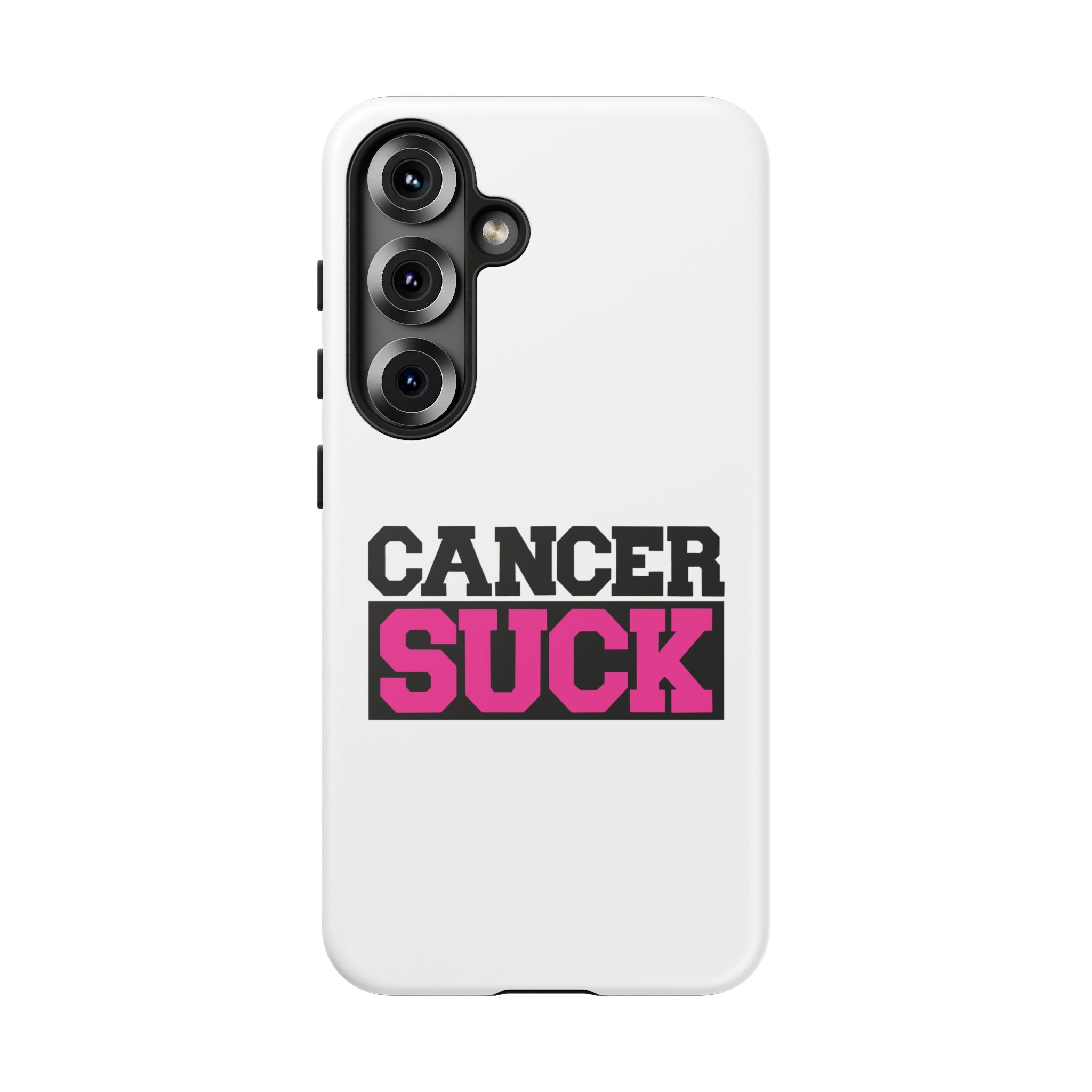 Phone Case — "Cancer Suck" Pink Awareness Tough Case