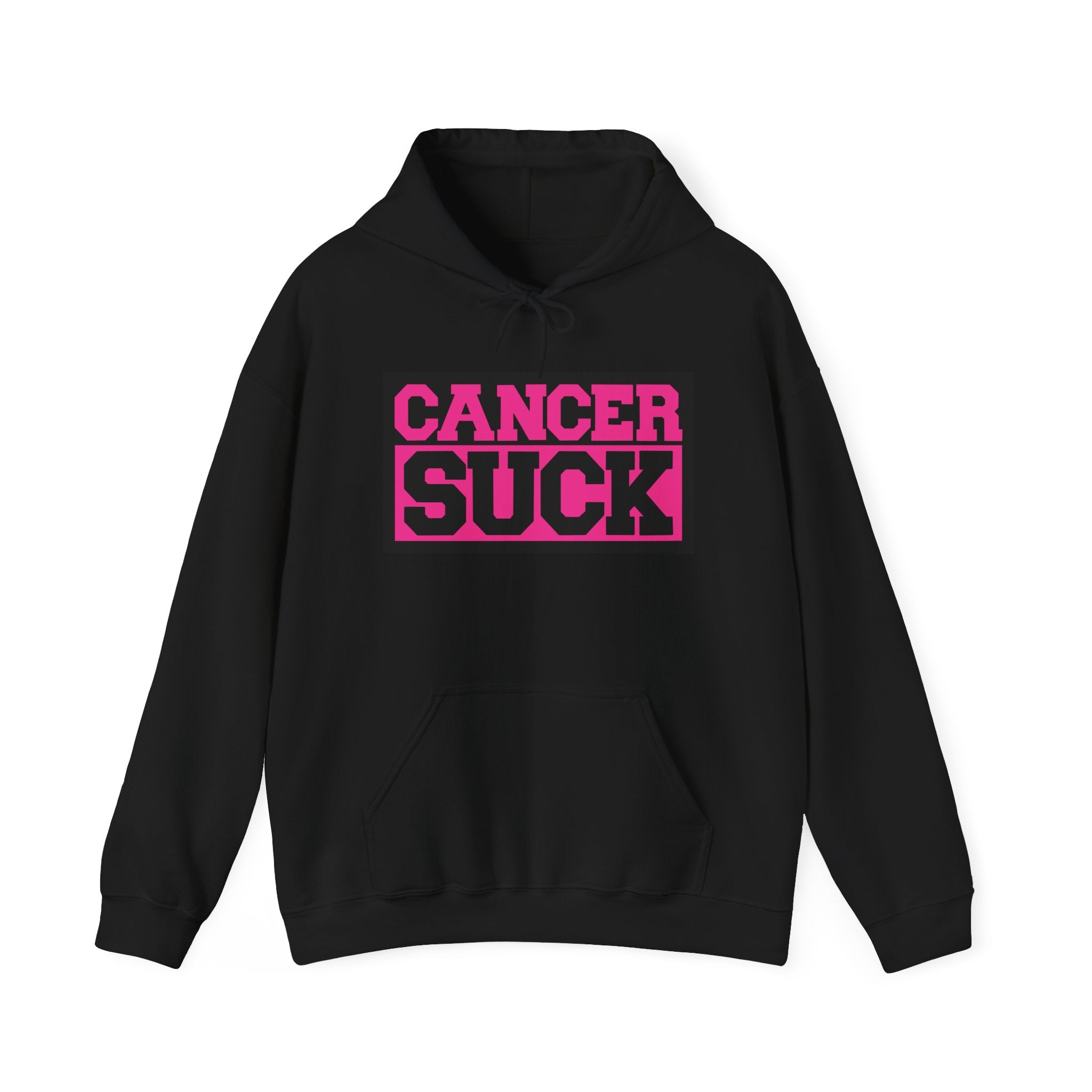 Cancer Suck Hoodie — Pink Awareness Statement Pullover
