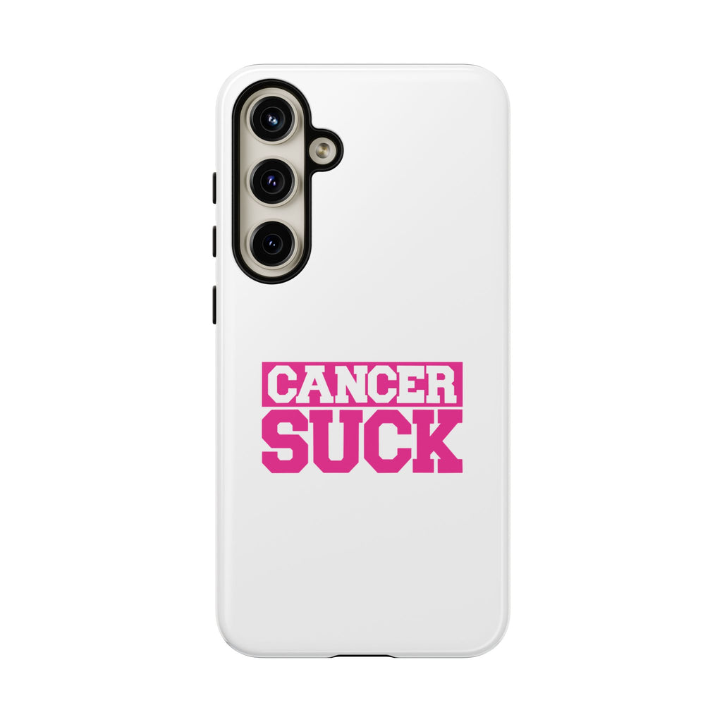 Phone Case - "Cancer Suck" Pink Awareness Tough Case