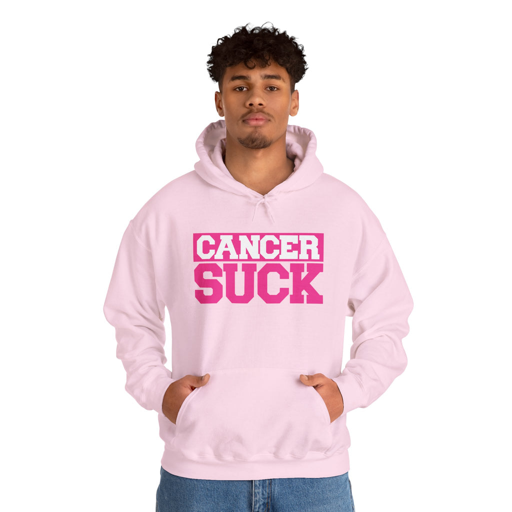 Cancer Suck Hoodie — Bold Pink Cancer Awareness Pullover
