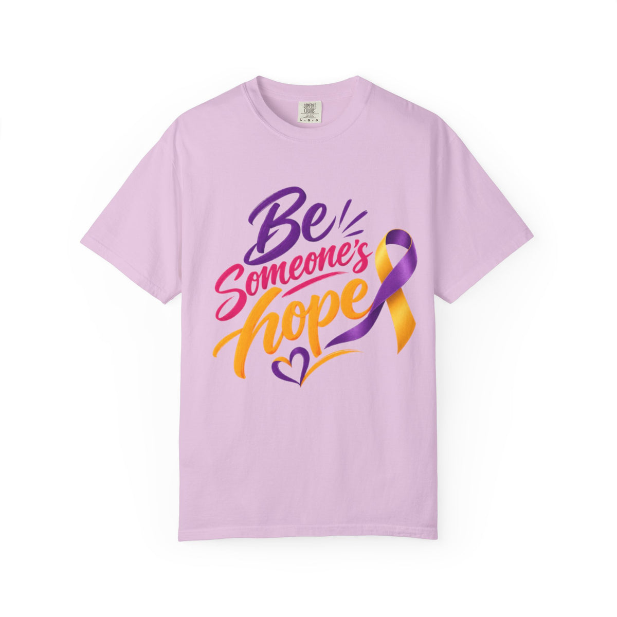 Be Someone's Hope T-Shirt — Purple & Gold Awareness Ribbon Tee