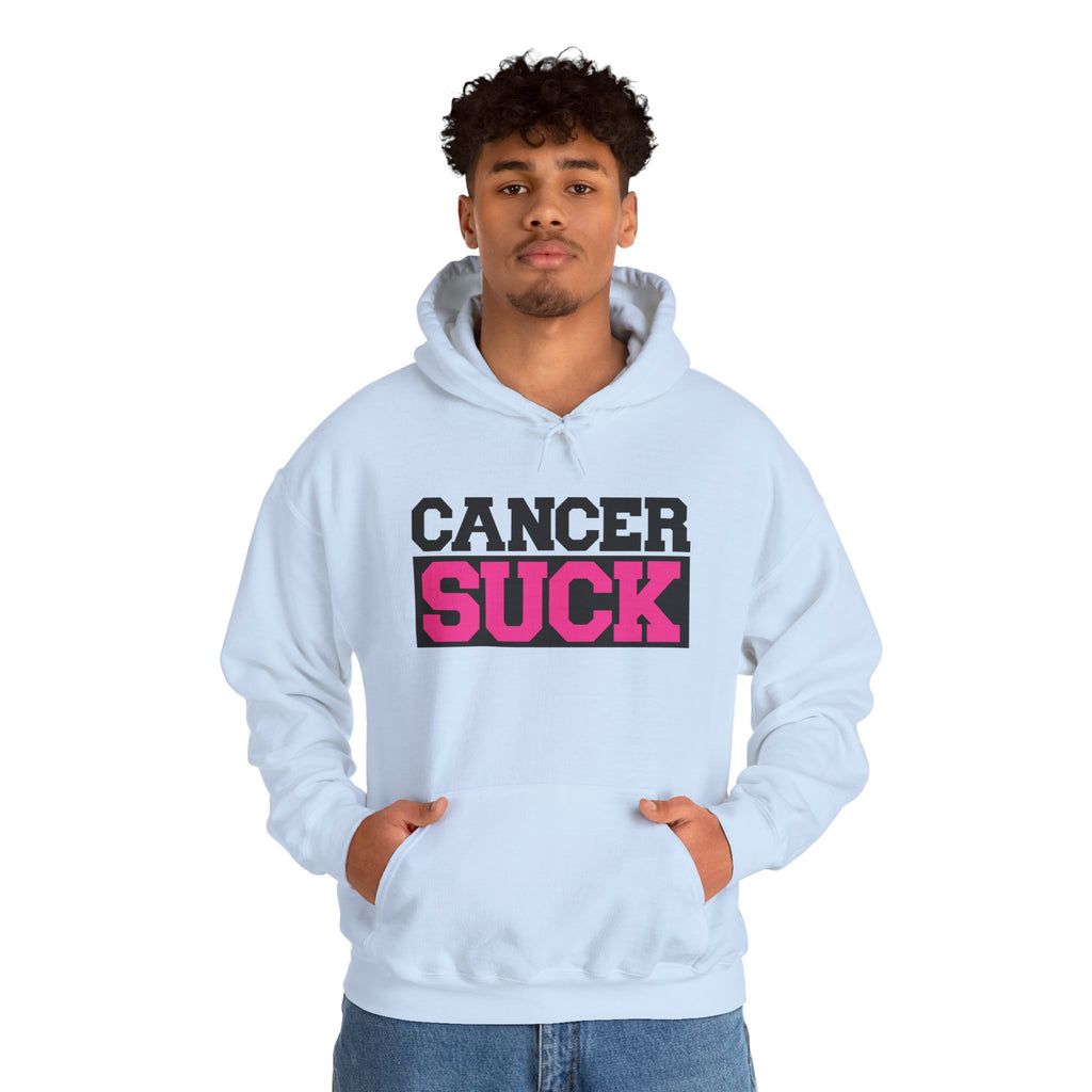 Cancer Suck Hoodie — Pink Awareness Support Pullover