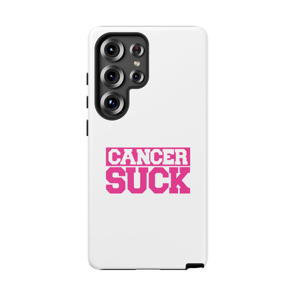 Phone Case - "Cancer Suck" Pink Awareness Tough Case