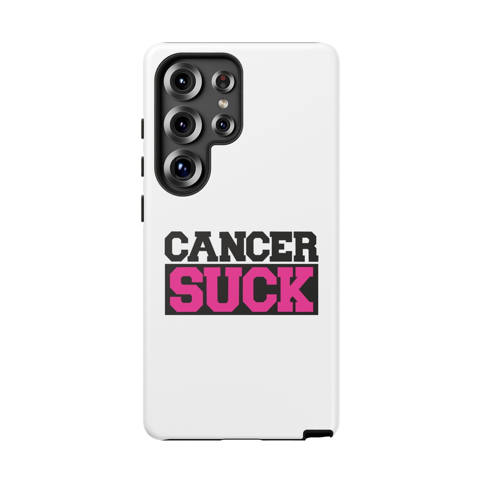 Phone Case — "Cancer Suck" Pink Awareness Tough Case