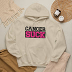 Cancer Suck Hoodie — Pink Awareness Support Pullover