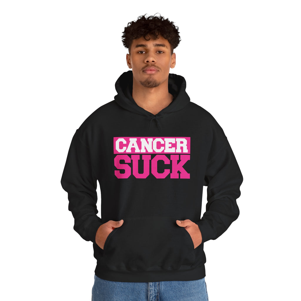 Cancer Suck Hoodie — Bold Pink Cancer Awareness Pullover