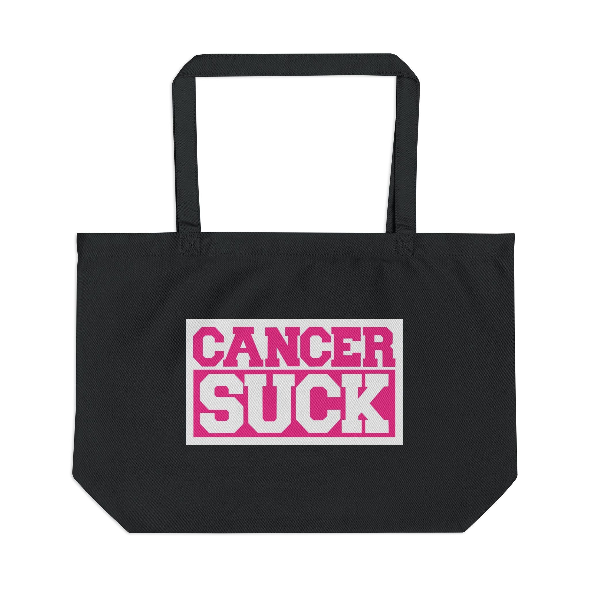 Cancer Suck Eco Tote - Pink Awareness Reusable Shopper