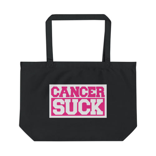 Cancer Suck Eco Tote - Pink Awareness Reusable Shopper