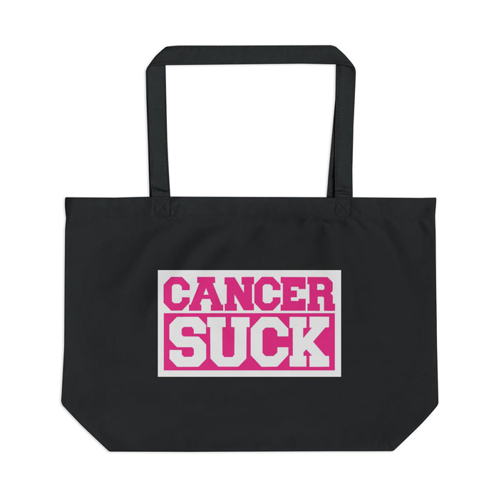 Cancer Suck Eco Tote - Pink Awareness Reusable Shopper
