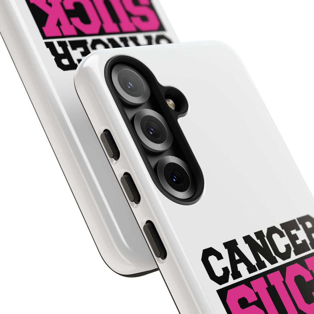 Phone Case — "Cancer Suck" Pink Awareness Tough Case