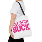 Cancer Suck Pink Awareness Tote Bag