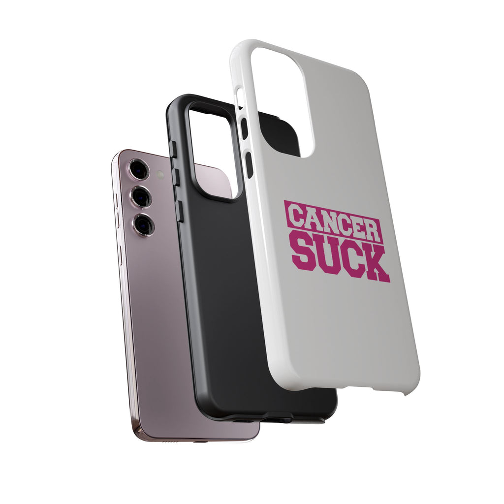 Phone Case - "Cancer Suck" Pink Awareness Tough Case