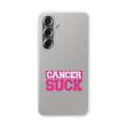 Phone Case — "Cancer Suck" Pink Awareness Flexi Case