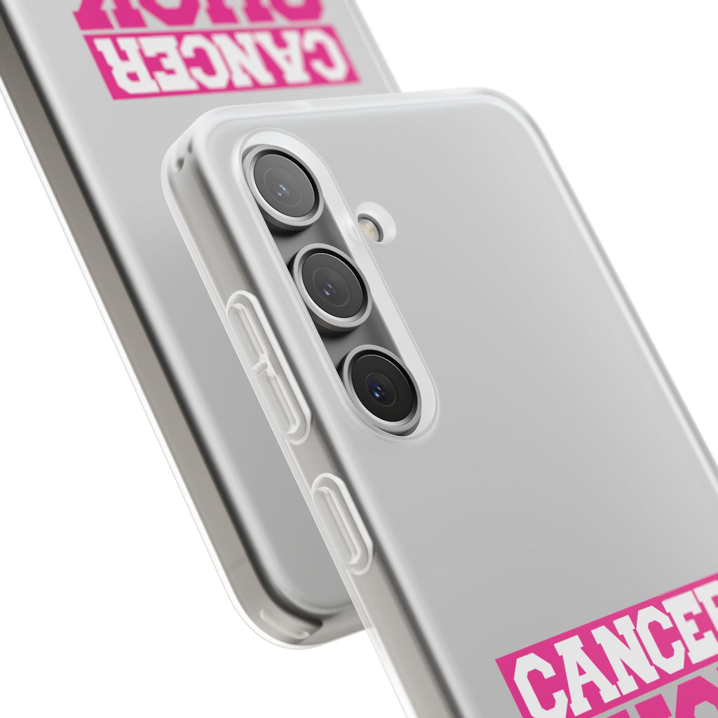 Phone Case — "Cancer Suck" Pink Awareness Flexi Case