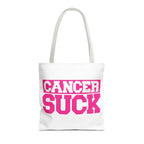 Cancer Suck Pink Awareness Tote Bag