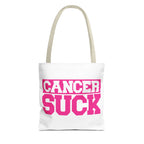 Cancer Suck Pink Awareness Tote Bag