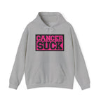 Cancer Suck Hoodie — Pink Awareness Statement Pullover