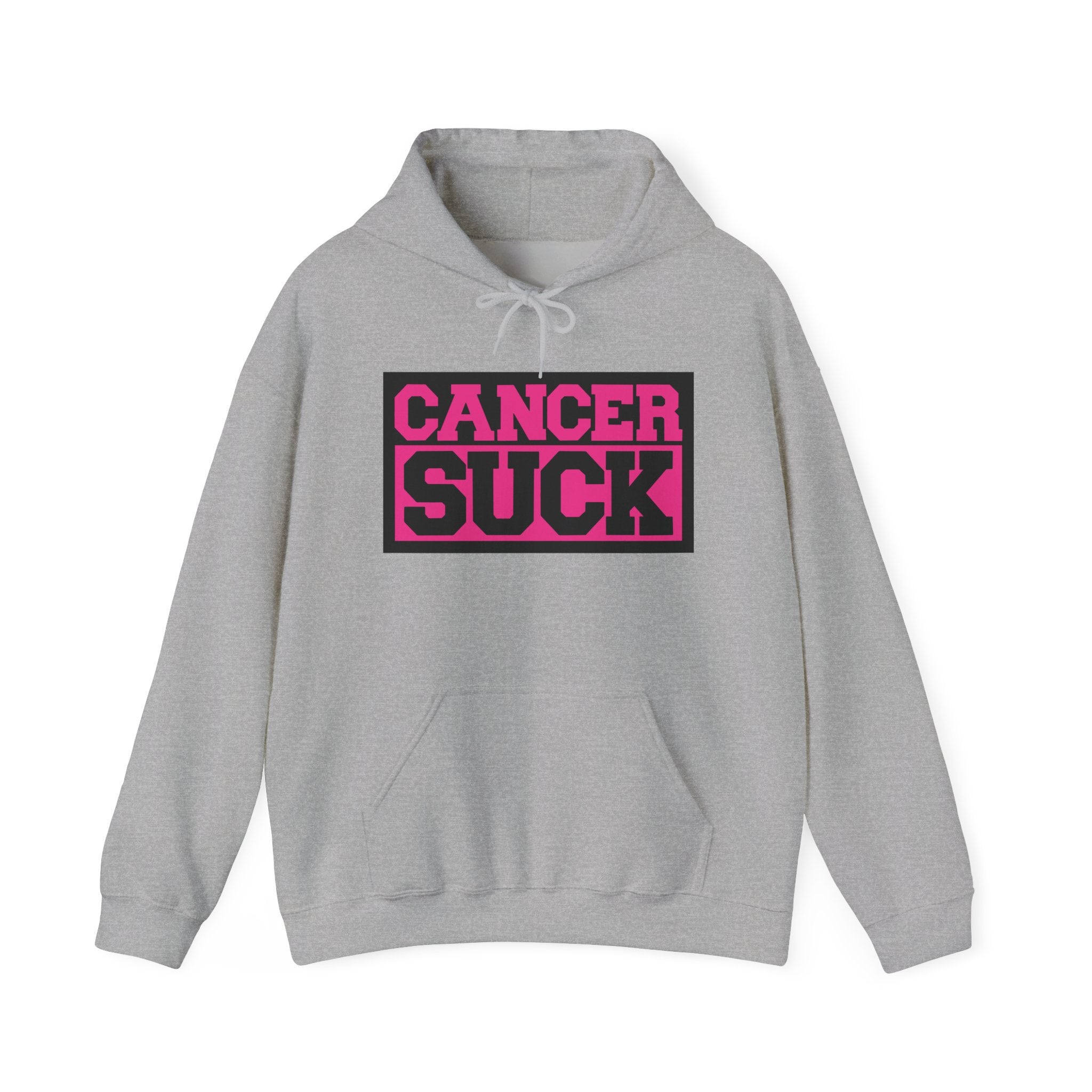 Cancer Suck Hoodie — Pink Awareness Statement Pullover