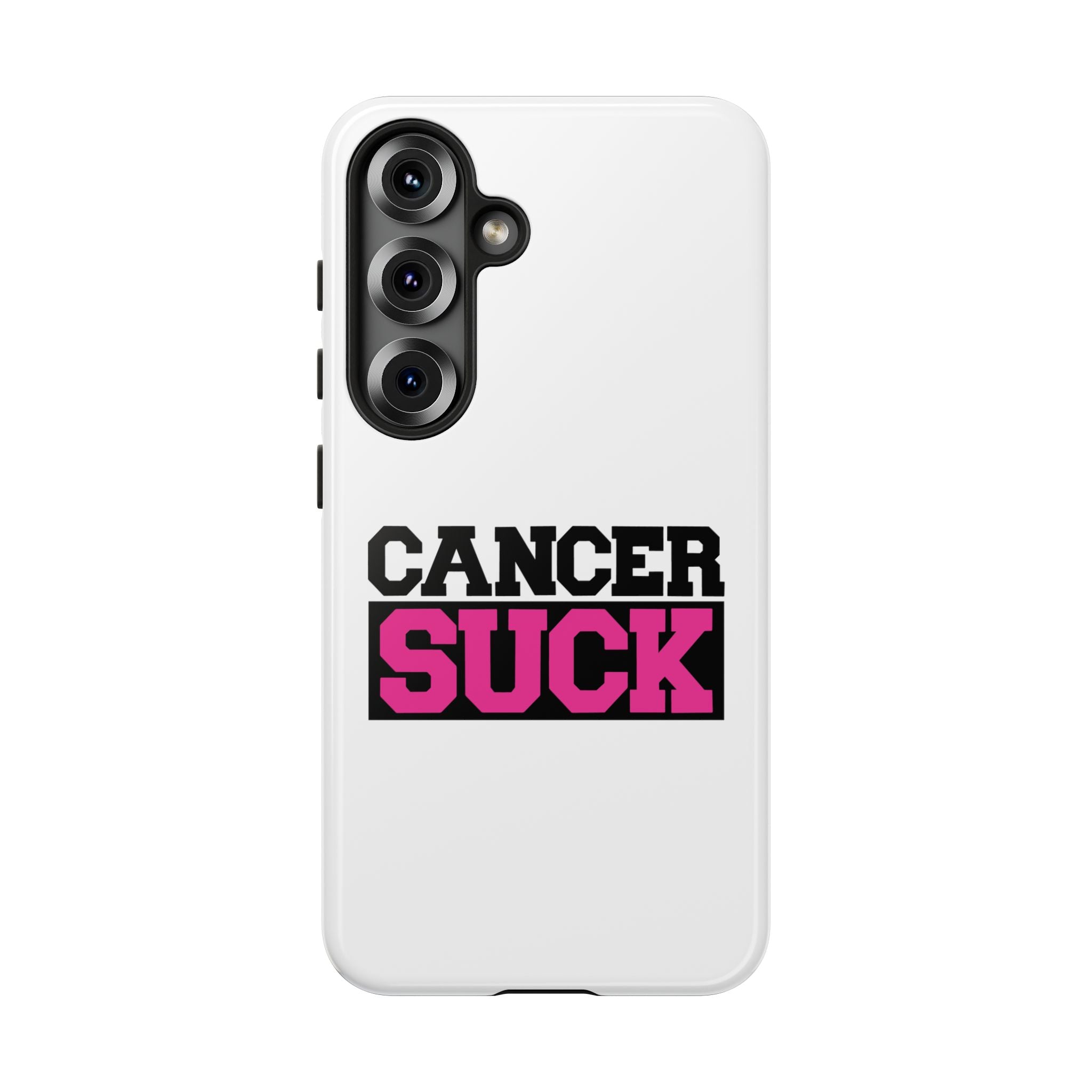 Phone Case — "Cancer Suck" Pink Awareness Tough Case