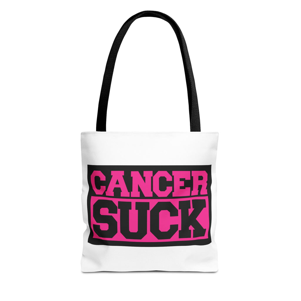 Canvas Tote Bag — "Cancer Suck" Bold Pink Awareness Tote