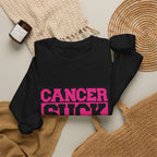 Crewneck Sweatshirt — "Cancer Suck" Bold Pink Awareness Pullover