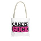 Cancer Suck Pink Awareness Tote