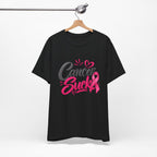Breast Cancer Awareness Tee — "Cancer Sucks" Pink Ribbon Shirt