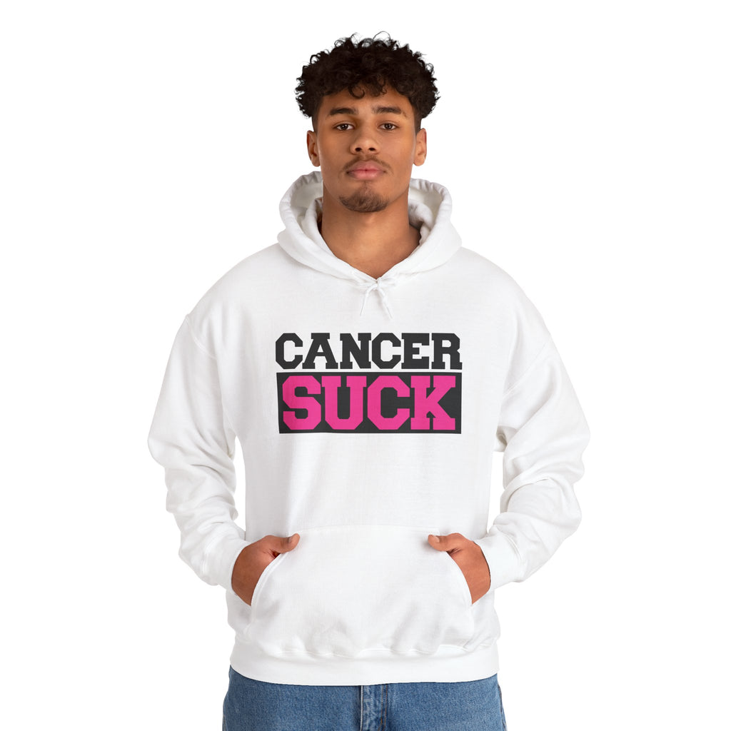 Cancer Suck Hoodie — Pink Awareness Support Pullover
