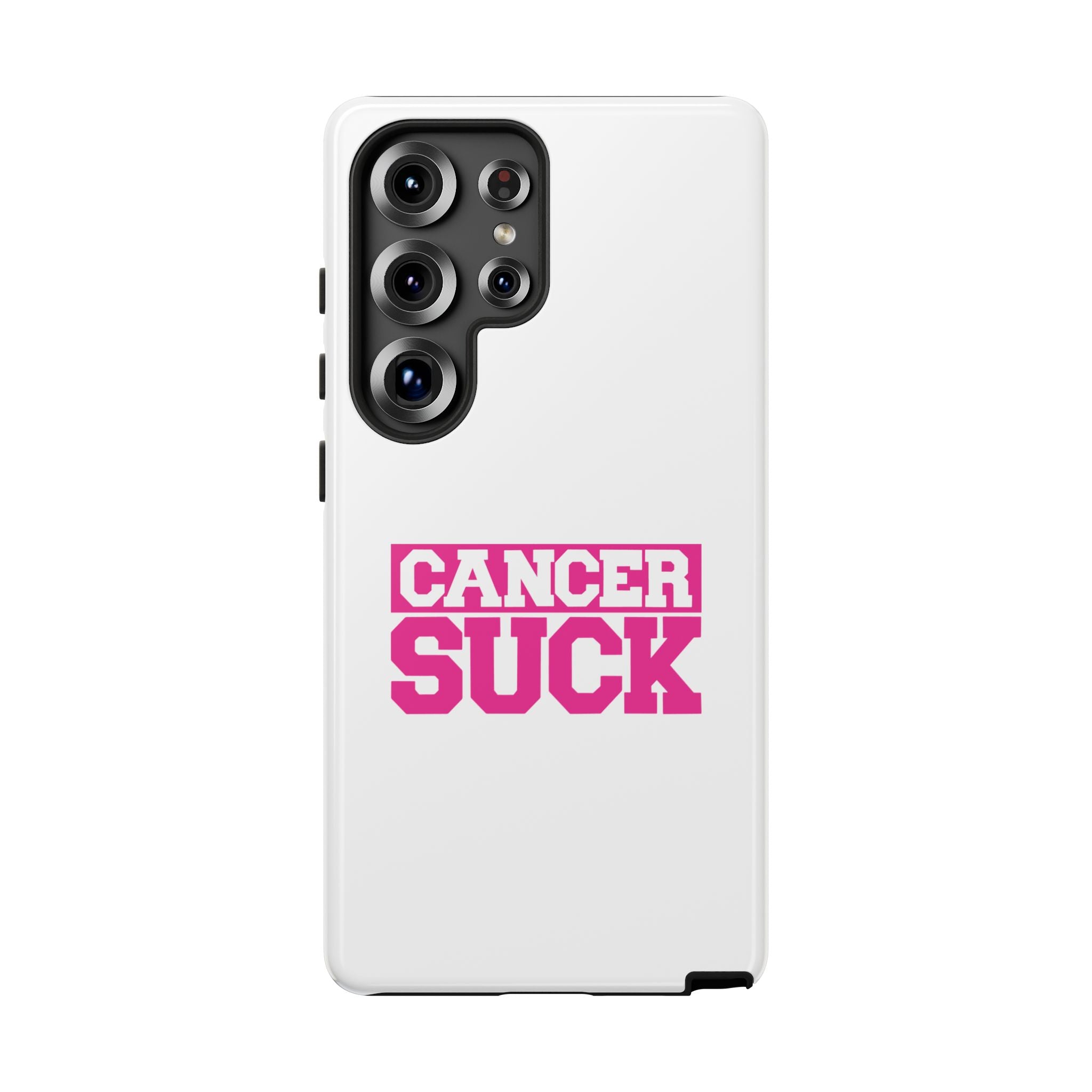 Phone Case - "Cancer Suck" Pink Awareness Tough Case