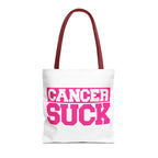Cancer Suck Pink Awareness Tote Bag