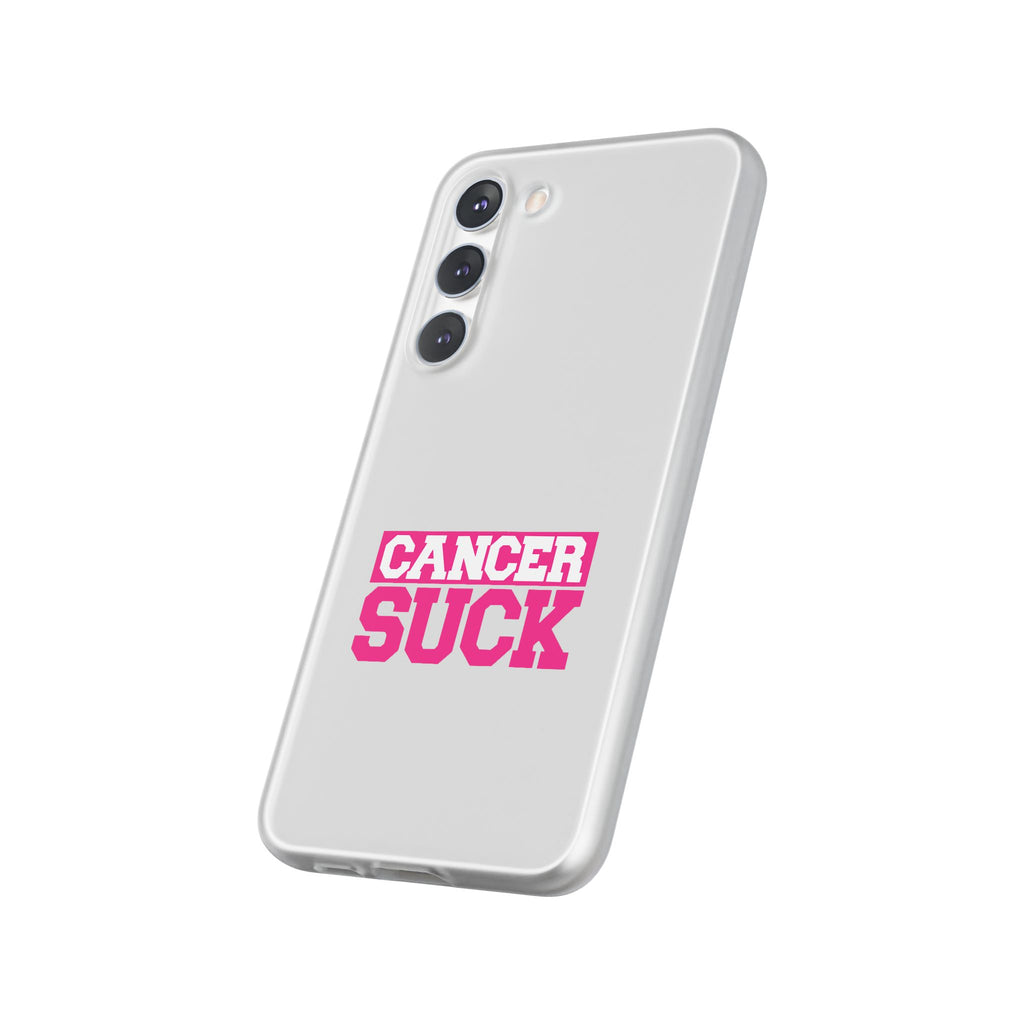 Phone Case — "Cancer Suck" Pink Awareness Flexi Case