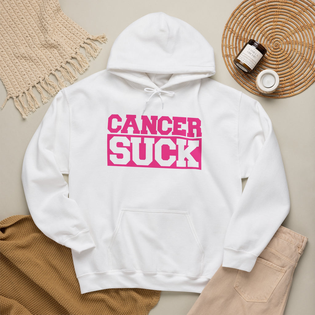 Cancer Suck Hoodie — Bold Pink Breast Cancer Awareness Sweatshirt
