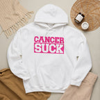 Cancer Suck Hoodie — Bold Pink Breast Cancer Awareness Sweatshirt