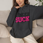 Cancer Suck Hoodie — Pink Awareness Support Pullover