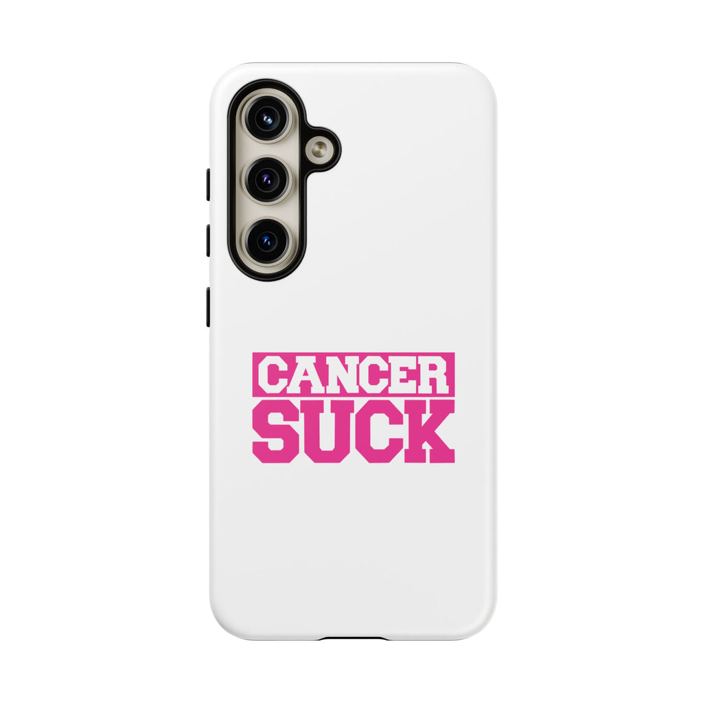 Phone Case - "Cancer Suck" Pink Awareness Tough Case