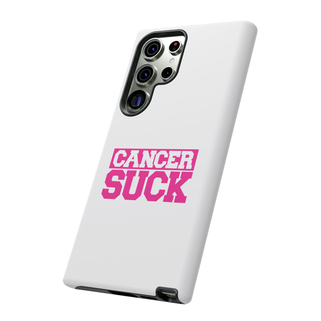 Phone Case - "Cancer Suck" Pink Awareness Tough Case