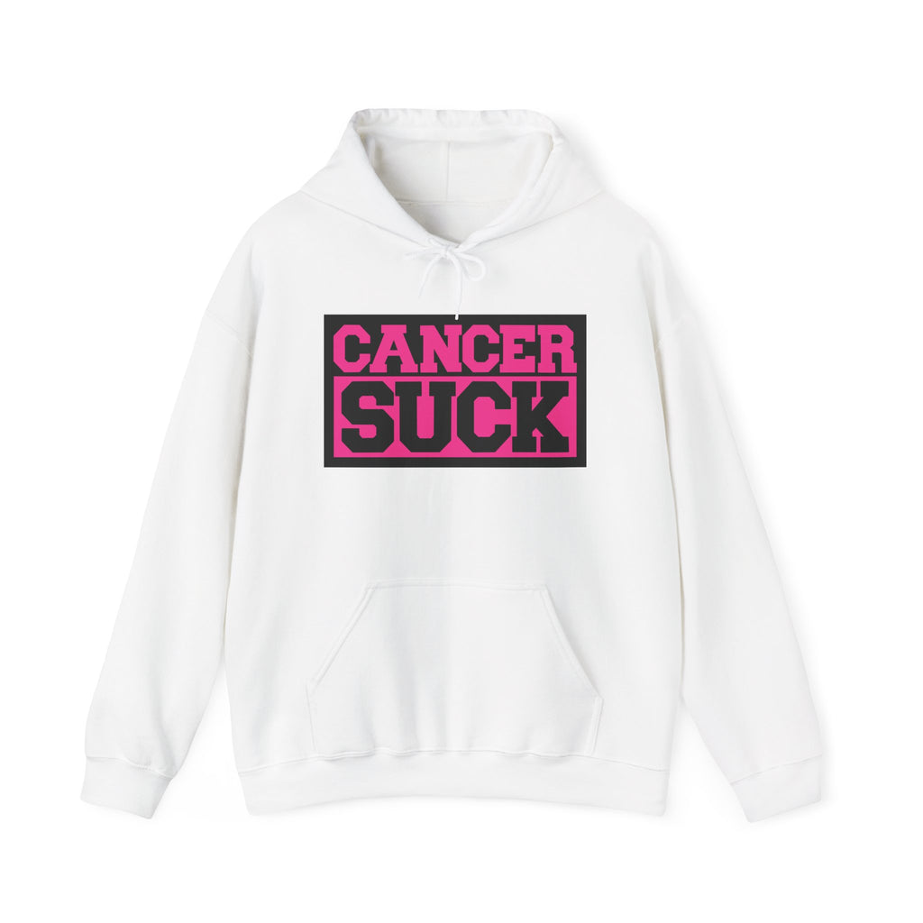 Cancer Suck Hoodie — Pink Awareness Statement Pullover