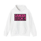 Cancer Suck Hoodie — Pink Awareness Statement Pullover