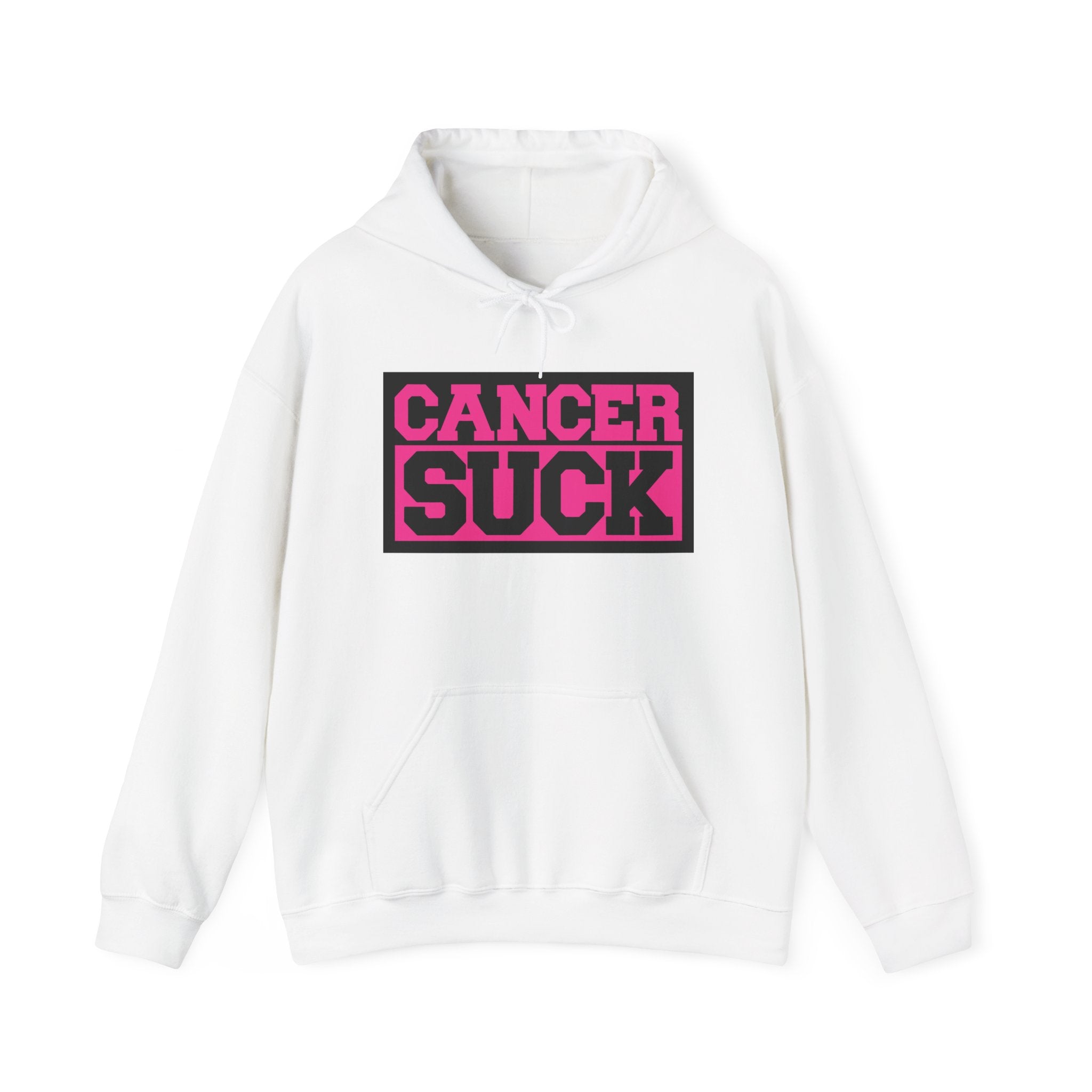 Cancer Suck Hoodie — Pink Awareness Statement Pullover