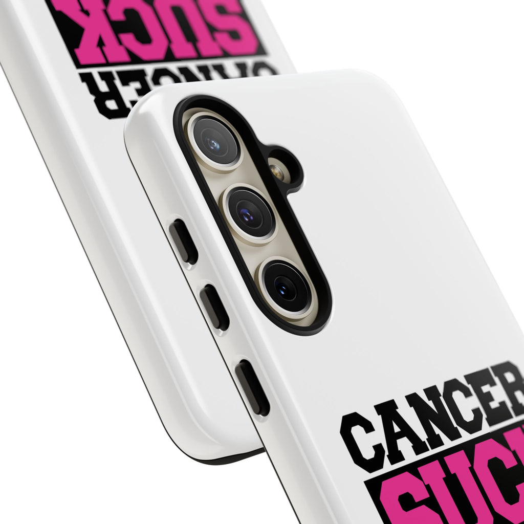 Phone Case — "Cancer Suck" Pink Awareness Tough Case
