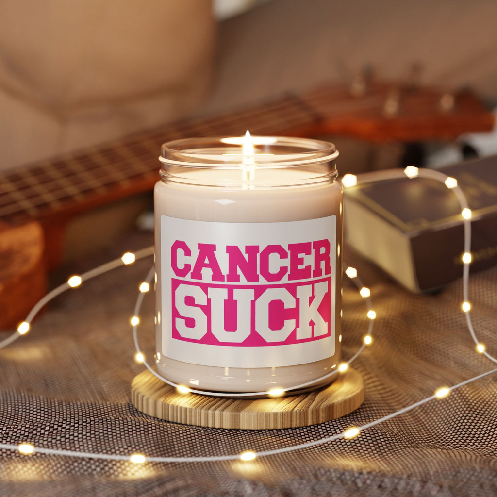 Cancer Suck Scented Soy Candle — 9oz Pink Awareness Gift